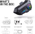 Motorcycle Helmet Bluetooth Headset, Outdoor Wireless Bluetooth 5.3 Headphone Speakers Noise Cancellation Intercom Communication Systems with IPX6...