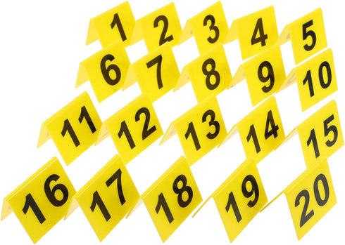 Scene Markers 20pcs digital desk game number marker table number plate multifunctional table acrylic table numbers Multifunction number plate tabl...