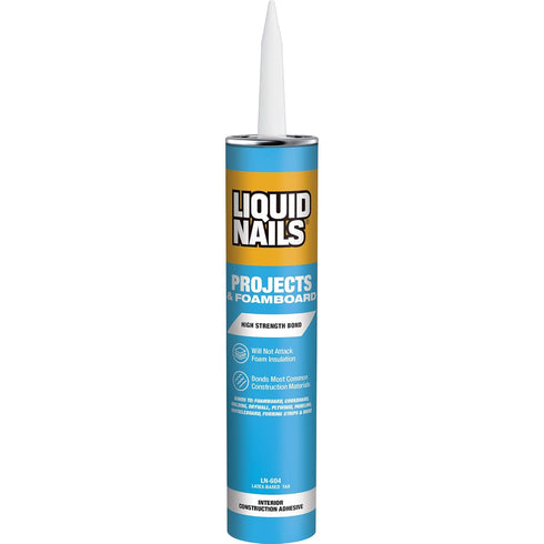 Liquid Nails Latex Projects 10 oz. Off-White Interior Projects and Foamboard Adhesive...