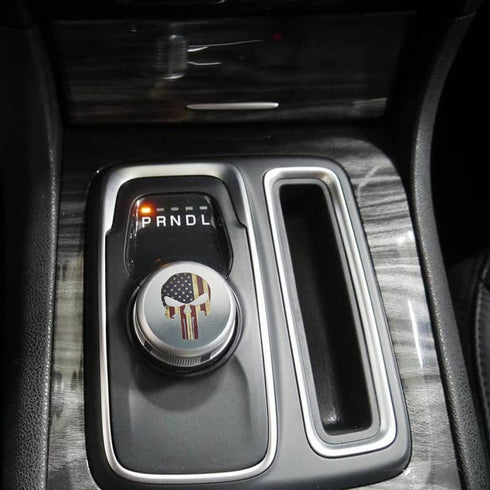 Dial Shifter Metal Trim Plate Decorative Knob Sticker,Gear Shift Switch Knob Cover Compatible for RAM 1500/Rebel 2500,Chrysler 200/300/Pacifica&Vo...