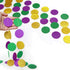 Decor365 Gold Purple Green Mardi Gras Decorations Glitter Dot Mardi Gras Garland Decor Circle Streamers Fat Tuesday Banner Carnival Themed Backdro...
