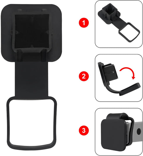 2PCS 2” Trailer Hitch Cover 2 inch Trailer Hitch Plug Tow Receiver Tube Plug Cap Hitch Receivers Cover Compatible with Class 3 4 5 GMC Toyota Ford...