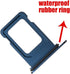 SIM Card Tray Holder Slot Replacement for iPhone 12 Pro and iPhone 12 Pro Max (Pacific Blue) with Waterproof Rubber Ring and Eject Pin (Single Sim...
