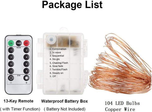 Patio Umbrella Lights Cordless Lighting with Remote Control 8 Brightness Mode LED Patio Light Wireless Battery Operated Waterproof for Patio Backy...