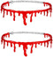 Halloween Dripping Blood Necklace Bloody Choker Collarbone Chain Horror Vampire Red Clavicle Necklace Drip Blood Pendants Women Cosplay Costume Pa...