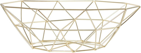 Creative Fruit Dish Bowl Basket Container Centerpiece Bowl for Living Room and Modern Kitchen Table(gold)...