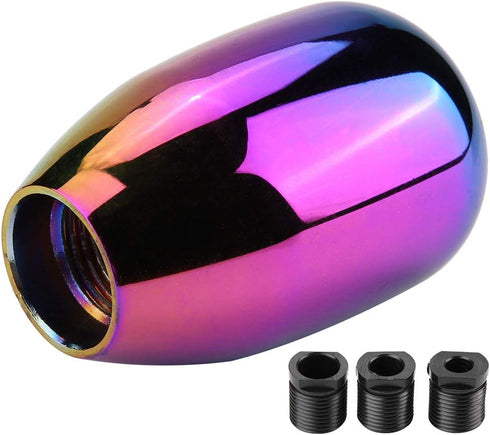 Acouto Shift Knob 5 Speed Car 5 Speed Manual Gear Shift Knob Shifter Lever Stick Metal with 3 Adapters 8mm 10mm 12mm(Colorful)...