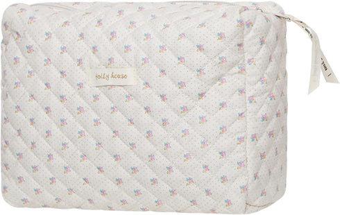 Makeup Cosmetic Bag,Cotton Large Travel Organizer Toiletry Bag for Women for Toiletries Accessories Brushes...