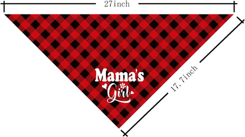 Mama’s Girl Dog Bandana, Dog Mom's Girl Gift Dog Bandana, Pet Scarf Accessories, Printed Dog Bandanas Gift for Dog Lover Birthday or Christmas, fo...
