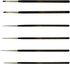 ZEM Brush Synthetic Sable Detail Brush Set Sizes Long Liners 20/0,10/0,5/0 Mini Liner 5/0, Angle 1/8", Shader 2...