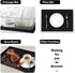 WK Extra Thick Foldable Cutting Boards with Lip, Flexible Plastic Cutting Board Mats for Kitchen, Black Cutting Boards for Meat, Nonslip Cutting M...