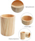 Wood Pen Holder Desk, DIY Pencil Cup Makeup Brush Holder, Desktop Organizer Storage Case Stationery for School Home Office Supplies (Circular)...