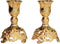 Taper Candle Holders with Deluxe Engraved Design, Set of 2 Premium Candlestick Holders in Gold...