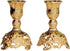 Taper Candle Holders with Deluxe Engraved Design, Set of 2 Premium Candlestick Holders in Gold...