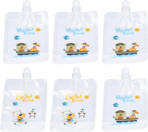 Puree Injection Tool Baby Food Bag Maker Reusable Pure Color Bags Toddler Fruit Squeeze Puree Fillers for Kids 7Pcs/Set(Green) Complementary feedi...