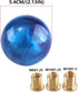 Shift knob Round Ball Marble Style Universal for Manual Automatic Vehicles with 3 adapters (Blue)...