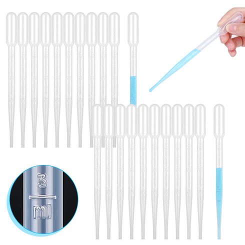 300PCS Transfer Pipettes - Plastic Disposable, 3ml Calibrated Pipette Dropper for and Science Laboratory...