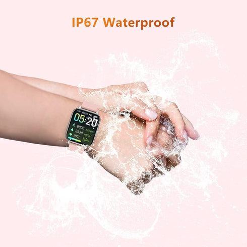 MuGo Smart Watch for Women, Fitness Watch 1.69" Touch Screen Smartwatch, Pedometer Watch with Heart Rate and Sleep Monitor, IP67 Waterproof Fit Wa...