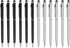 MECCANIXITY 12pcs Stylus Pens for Touch Screens Ballpoint Pen with Stylus Tip 2 in 1 Universal Capacitive Stylus Black Ink Pen for Capacitive Touc...
