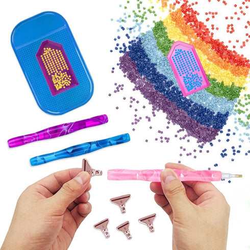 SENHAI 45 Pcs Diamond Art Painting Pen Kits, Diamond Art Pens Stainless & Plastic Steel Tips Personalized 5D Diamond Art Painting Accessories Tool...