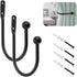 Metal Curtain Tiebacks Drapery Holdback - Black Wrought Iron Curtain Hook, Handmade Rustic Decorative Curtain Holdbacks, Modern Drapery Tiebacks -...