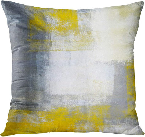 Britimes Throw Pillow Covers Home Decor Set of 4 Pillow Cases Decorative 18 x 18 Inches Outdoor Cushion Couch Sofa Pillowcases Grey and Yellow...