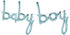 Tellpet Baby Boy Balloons, Blue Baby Boy Letter Balloon Baby Shower Decorations for Boy...