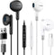 2 Packs of USB C Headphones, Type C Earbuds with Mic for Galaxy S22 Ultra Plus S21 S20, Pixel 6, OnePlus 10 Pro, iPad Pro Air Mini, USB-A to USB-C...
