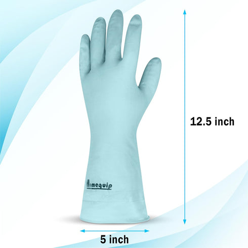 Reusable Rubber Gloves - 3 Pairs Household Cleaning Gloves Latex Free for Kitchen Dishwashing Laundry Cooking and Bathroom, Non - Slip, Small...