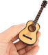 Miniature Guitar Model Decor, Miniature Wooden Guitar Model Display Mini Musical Ornaments Craft Home Decor for Dollhouse Accessories Model Home D...