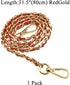 HAHIYO Mini Purse Chain Strap Slim Wide 8mm for LV Length 31.5 inches Extra Thick 4.5mm Red Leather Gold Hardware for Shoulder Cross Body Sling Ha...