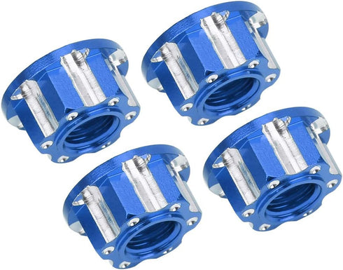 VGEBY 4pcs RC Hex Nuts, M4 Carving Hexagonal Nuts Aluminum Alloy Wheel Hex Nuts Fit for D3 D4 1/10 RC Car(Dark Blue) D4 Parts Terminal Removal Too...