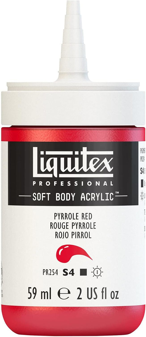 Liquitex Professional Soft Body Acrylic Paint, 59ml (2-oz) Bottle, Pyrrole Red...