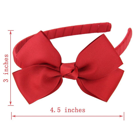 7Rainbows Cute Light Blue Bow Headband for Girls Toddlers....