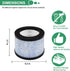 True HEPA Replacement Filter, Compatible with AROEVE MK01 MK06 and Kloudi DH-JH01 Air Purifier, TZ-K1, Intelabe EPI080/EP1080, and Elechomes EPI08...