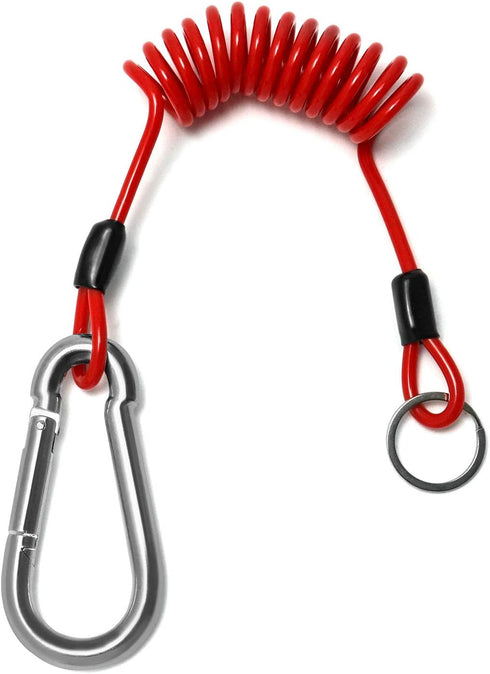 QWORK 1.2m x 5mm Safety Cable for Trailer, Brake and Emergency Towing Camper - Coiled Cable...