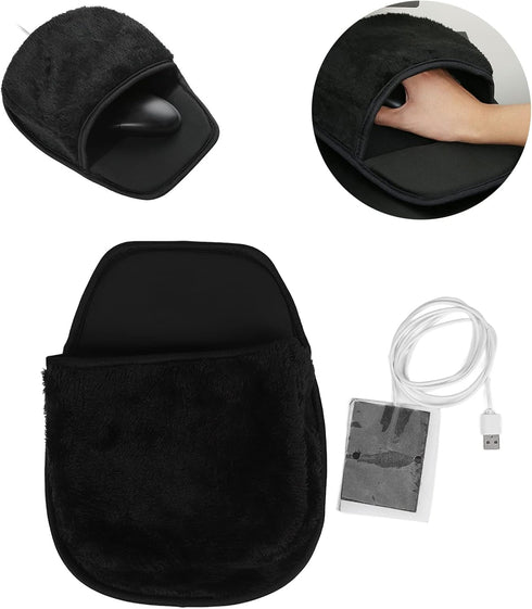 ZJchao Heated Pad, Hand Warmer Pad Office Mousepad USB Heated Computer Pad Hand Warmers Hand Warmer Roomy Hand Warming Pad Desk Accessories for Me...