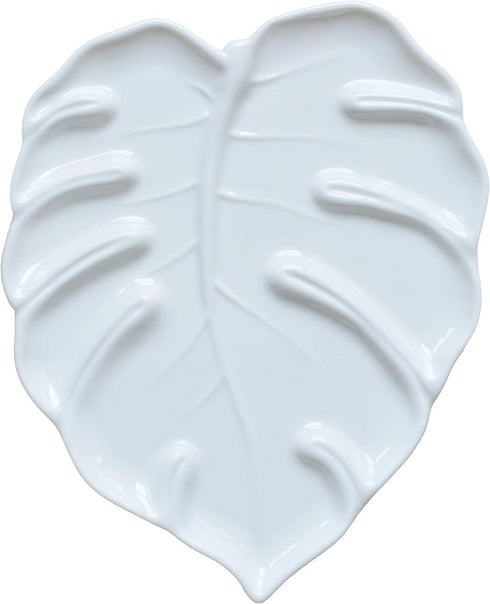 Porcelain Watercolor Palette 6.7in Monstera Leaf Artist Professional Ceramic Palette (Porcelain)...