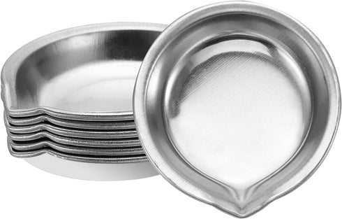 PATIKIL 2" Stainless Steel Paint Pallet, 30Pcs Small Round Makeup Palette Mouth Painting Tray for Mixing Watercolor Artist Craft Art Supply...