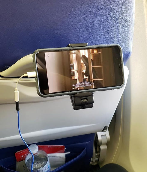 4 Pack Airplane Phone Holder Travel Essentials Accessories Cruise car Mount Cell Stand air Plane Table seat Desk Flight Vacation Size Golf cart Un...
