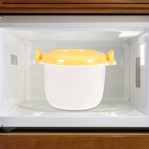 CALLARON Microwave Rice Cooker Steamer Bowl: Portable Oven Food Steamer Pot Small Pasta Cooker Fish Vegetable Steaming Bowl Food Container Ramen C...