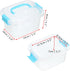 BTSKY 8 Pack Small Clear Plastic Storage Containers-4.5x3.3x2.7 Inch, Portable Mini Storage Box with Lid & Handle Multipurpose Craft Storage Conta...
