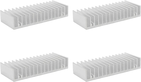 White Tone Aluminium Radiator Heatsinks Cooler Fin Aluminum Heat Sink for Power Amplifier Transistor 40mm x 100mm x 18mm (Pack of 4)...