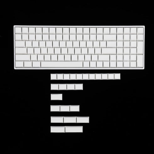 YMDK 124 Key White Blank ZDA XDA V2 Keycaps PBT Keycap for MX Keyboard 104 87 61 Melody 96 KBD75 ID80 GK64 SP84...