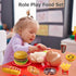 Play Food Toy Set for Kids Kitchen, Pretend Removable Fast Food Playset Cutting Toy with Hamburger ? French Fries Combo, Role Play Educational Kit...