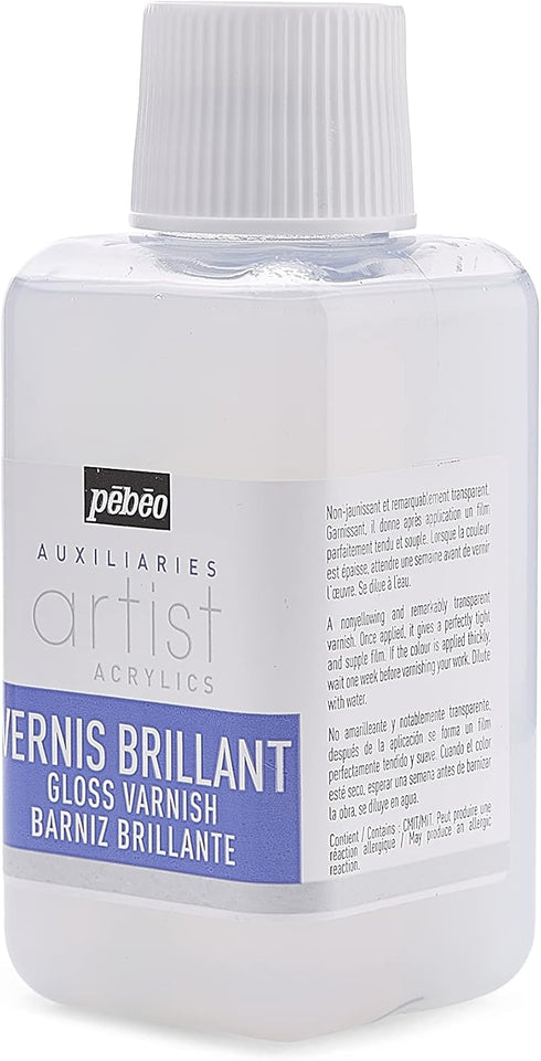 Pebeo Artist Acrylics Auxiliaries Gloss Varnish, 250-Milliliter...