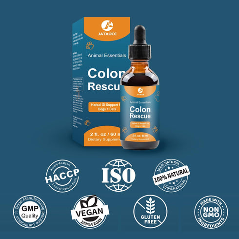 Colon Rescue Herbal Support for Dogs & Cats,100% Organic Grade Herbs, Healthy Gastrointestinal Tract,Constipation & Diarrhea and Gas Home Remedy,D...