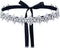 Top Queen Women's Crystal Diamond Bridal Belt Sashes Wedding Belts Sash for Wedding, Black, One Size...