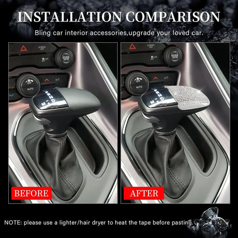 LECART for Dodge Challenger Accessories Charger 2015 2016 2017 2018 2019 2020 2021 2022 Bling Gear Shift Knob Cover Sticker Car Interior Metal Shi...