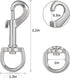 3 Inch Swivel Snap Hooks, 12Pcs Heavy Duty Pet Leash Hooks Swivel Eye Snap Clips for Dog Leash DIY Crafts Project...